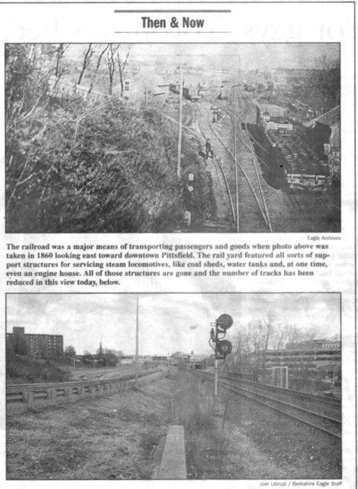 Photo of Boston and Albany's Pittsfield  Yard Then and Now..