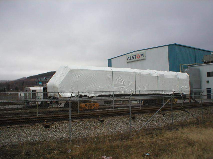 Photo of one of the first pics of the PL42AC units getting built at Alstom, in Hornell.