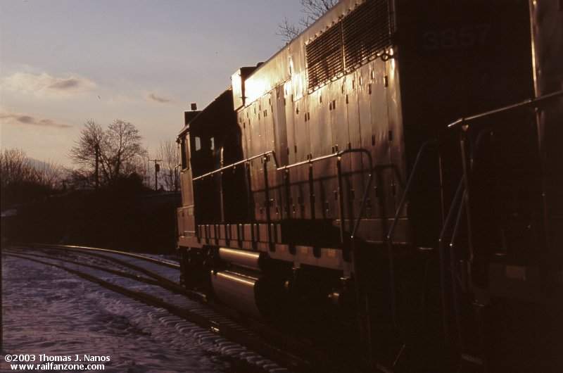 Photo of NECR train 608 heads into the sunset...