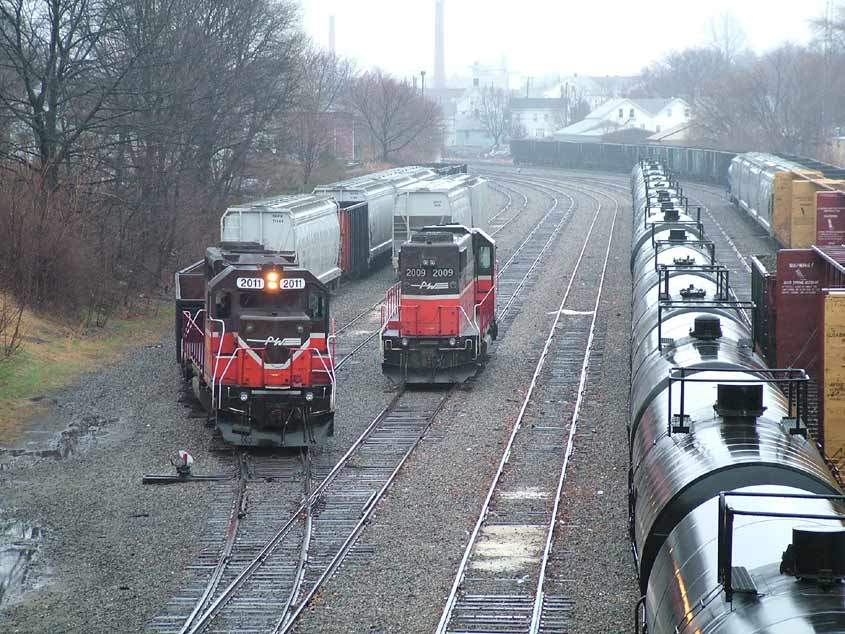 Photo of PR-2: P&W GP38-3 #2011 working the north end of Valley Falls Yard