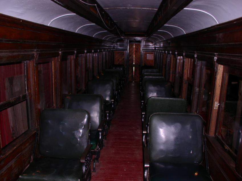 Photo of Inside a passenger car at The Wiscasset, Waterville and Farmington RR.