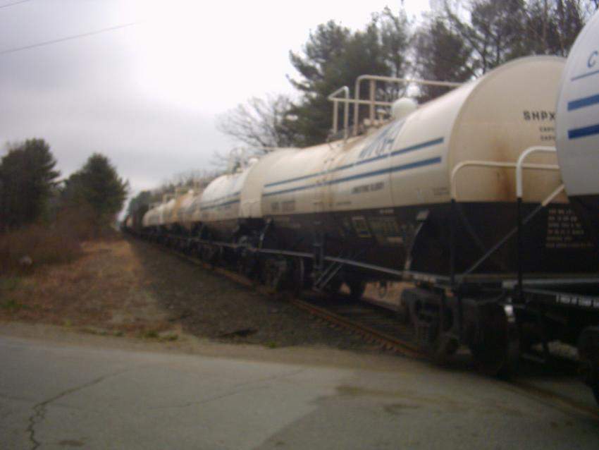 Photo of Limestone Slurry Cars Up Close and Personal.