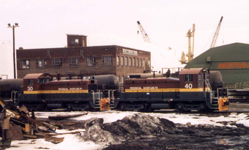 Photo of Provincial Shortline Railway SW-1's #30 and #40 (ex-ST #1406 and #1405)