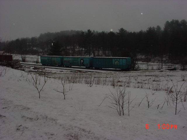 Photo of Ex-ROCK boxcars at Brownville