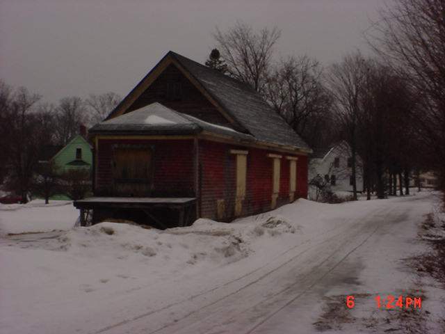 Photo of Bangor & Aroostook freight house at Dover-Foxcroft, ME.