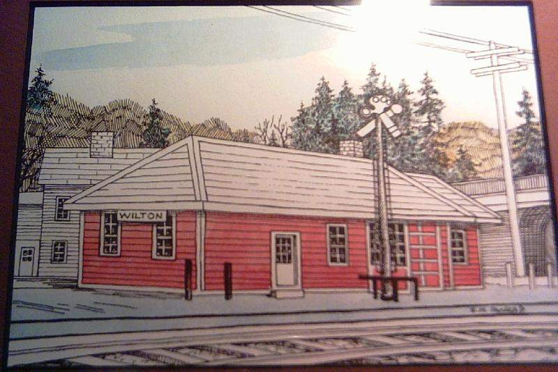 Photo of Wilton Train Station with Semaphore (painting)