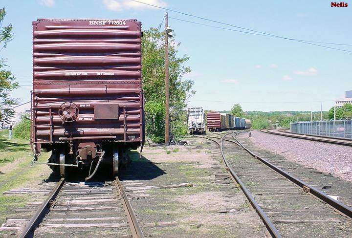 Photo of Boxcars and siding in West Cambridge MA