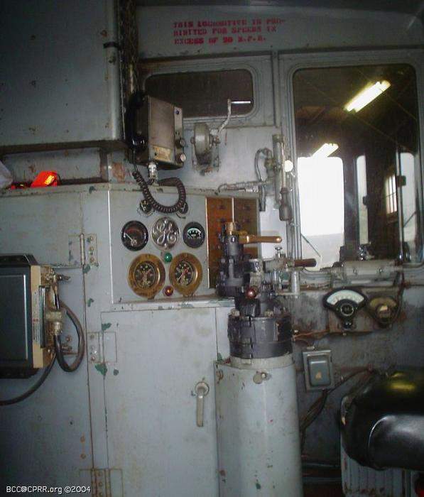 Photo of Engineer's controls of BML#50, Belfast, ME (View #1)