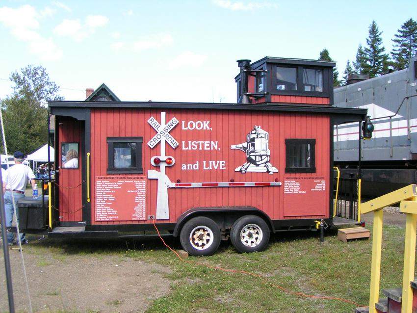 Photo of Operation LifeSaver Mobile Unit on display in Oakfield.