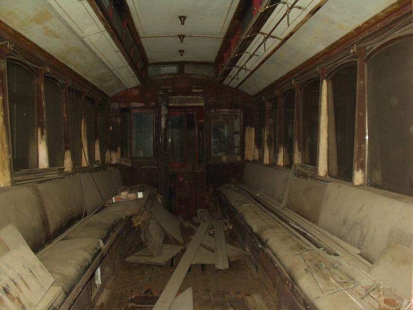 Photo of interior of a train car