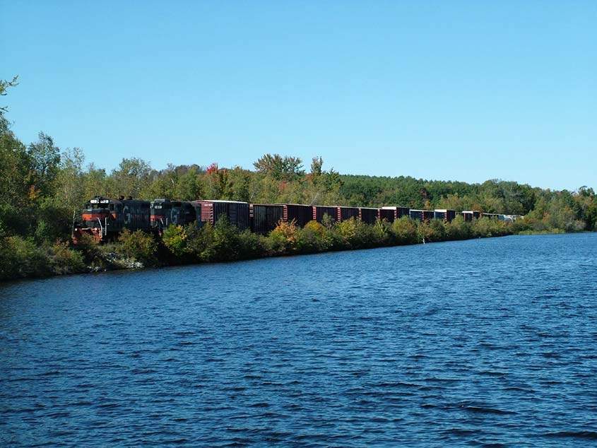 Photo of SAPI-3 along the Kennebec River