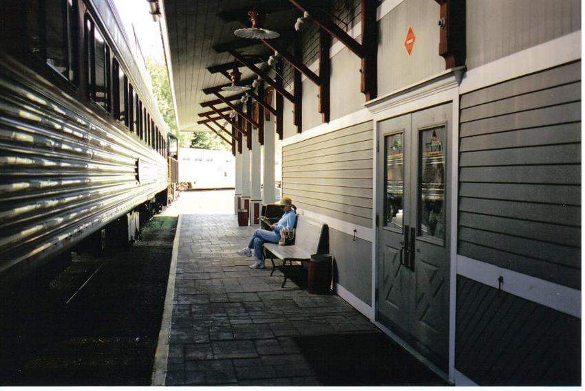 Photo of Awaiting train departure at the Lincoln NH Depot