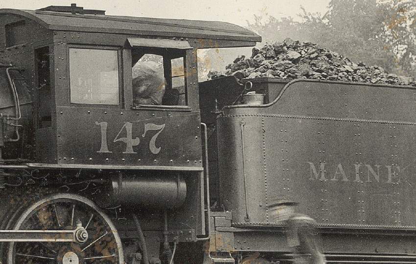 Photo of Maine Central #147 at Waterville - August 1918