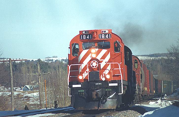 Photo of CP Rail Farnham Turn at North Troy, Vermont March 1988