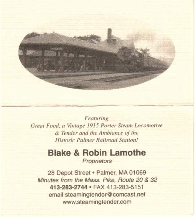 Photo of Steaming Tender Business Card