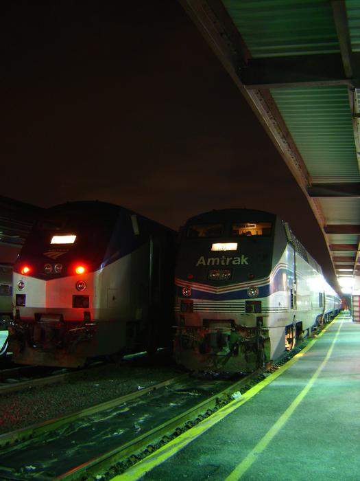 Photo of Amtrak P42's 110 and 11