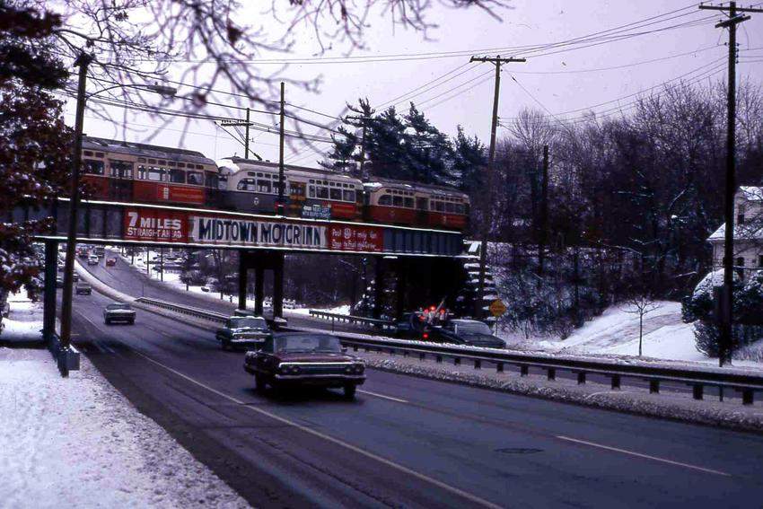 Photo of High speed trolley train in winter Riverside line