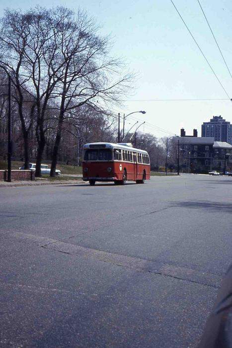 Photo of Trolley bus on Mt Auburn St Cambridge.