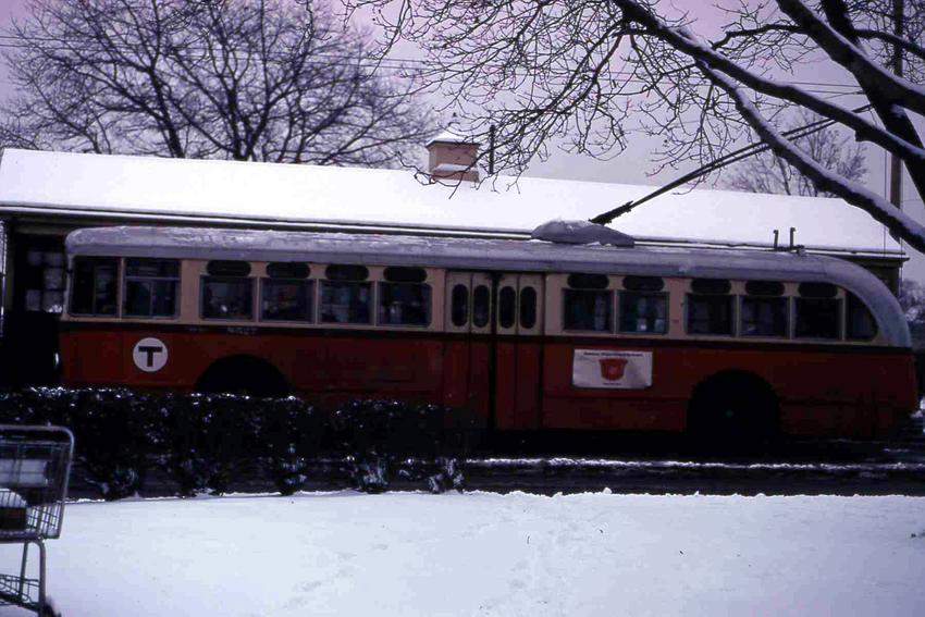 Photo of Trolley Bus @ Watertown Sq Station 12_1970