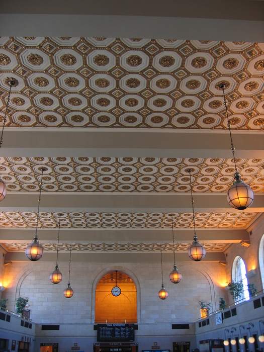 Photo of Ceiling of Union Station in New Haven, CT