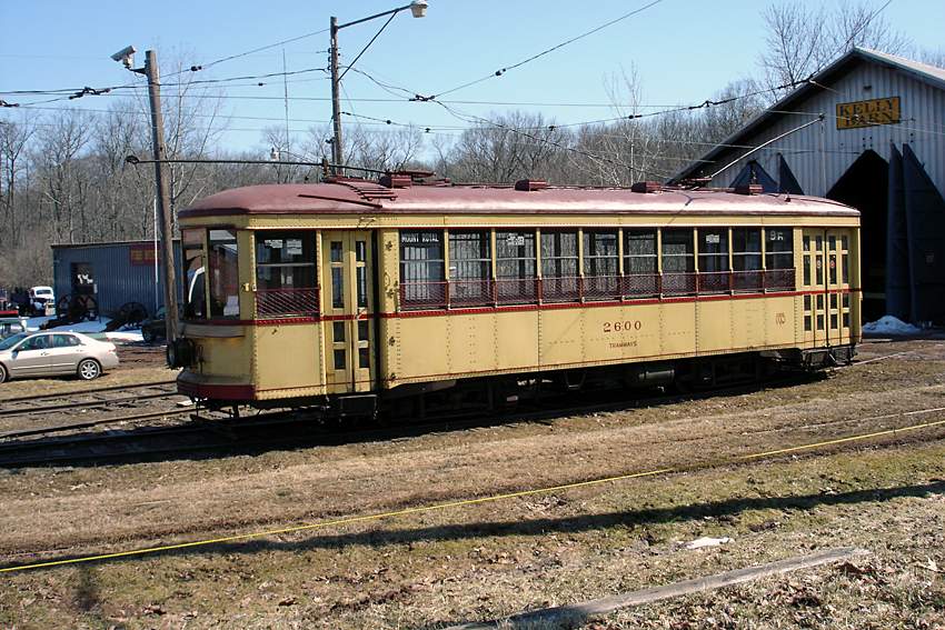 Photo of Montreal Tramways Car #2600 suns itself outside of Kelley Barn
