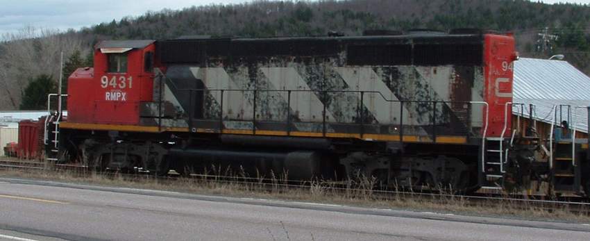 Photo of Another view of RMPX 9431 on the NECR near Montpelier VT.