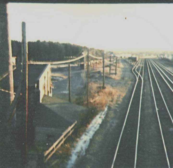 Photo of Boston & Maine/NHN RR. Dover NH. yard from Oak St. Bridge