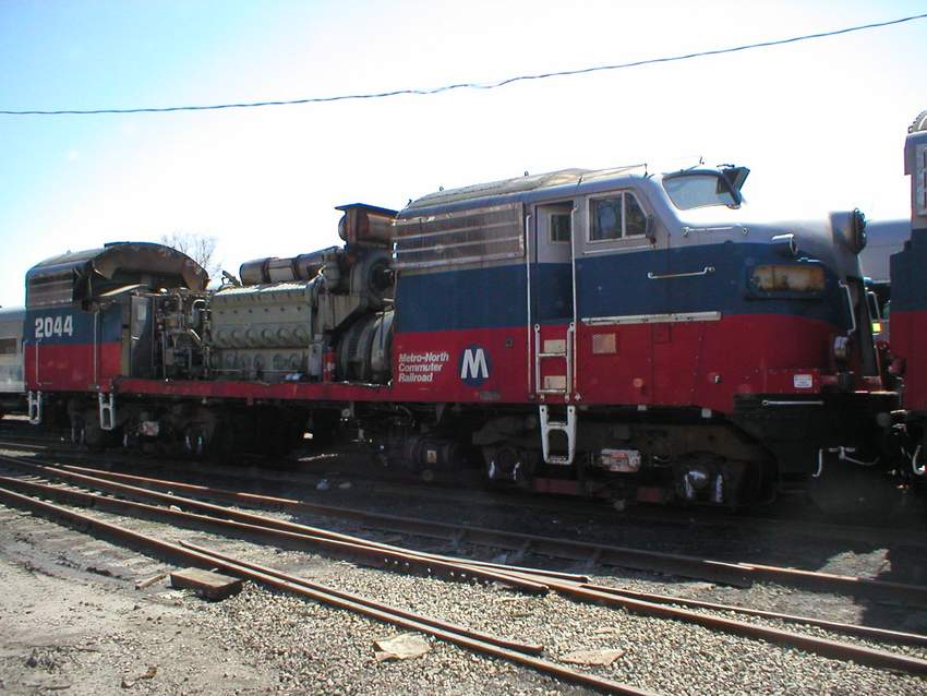 Photo of MNRR 2044 being scrapped.  These units were rebuilt about ten years ago.