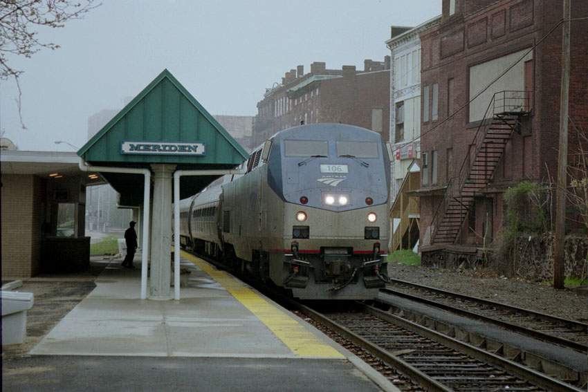 Photo of Amtrak in Meriden Station