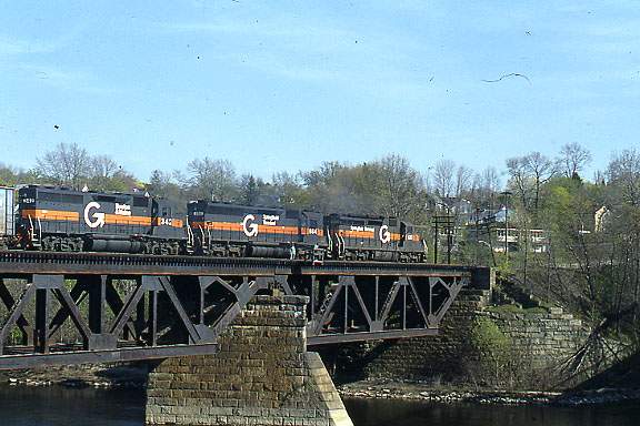 Photo of Westbound Freight on Merrimack River Bridge
