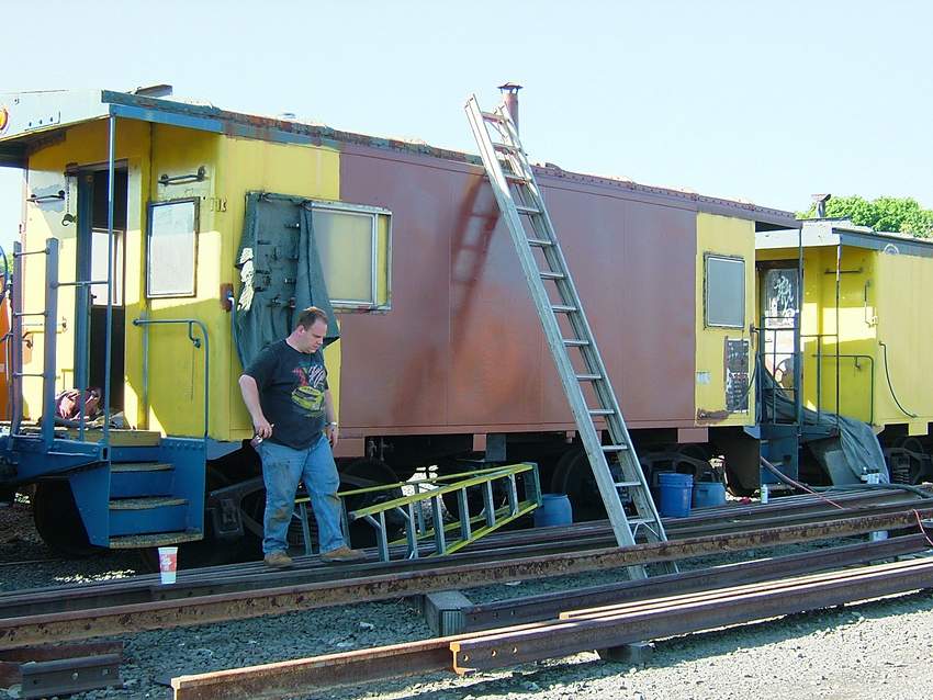 Photo of Ex LIRR caboose is yellow no more
