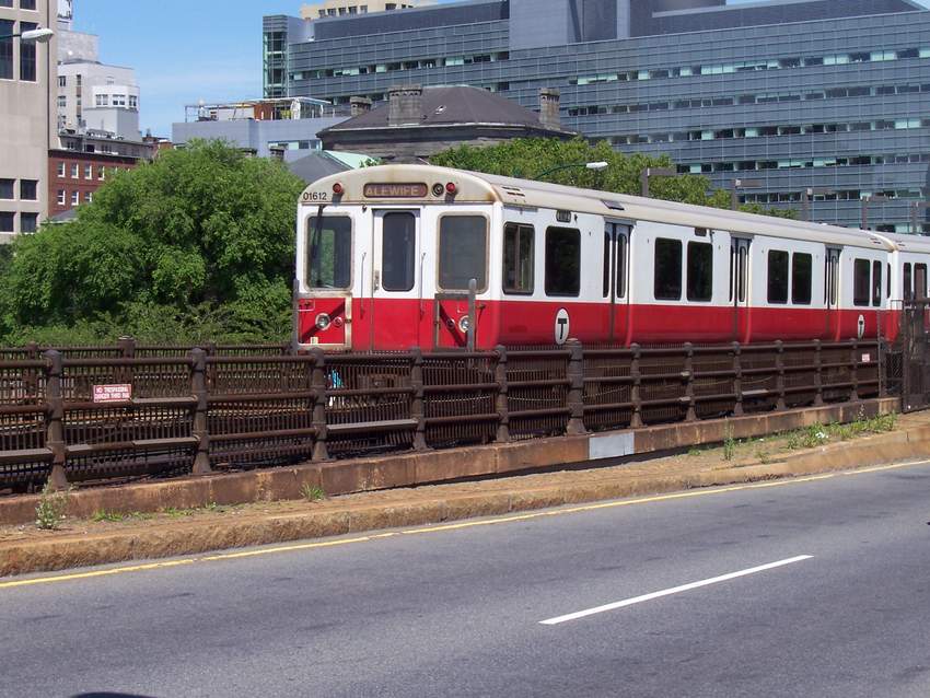 Photo of Red line train entering Charles/MGH Station