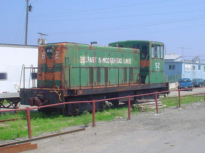 Photo of BML#52 sits forlornly outside the main yard at Belfast, ME