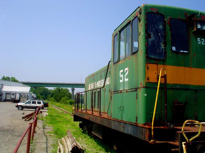Photo of BML#52 sits as a silent exiled sentry just outside the main yard at Belfast, ME
