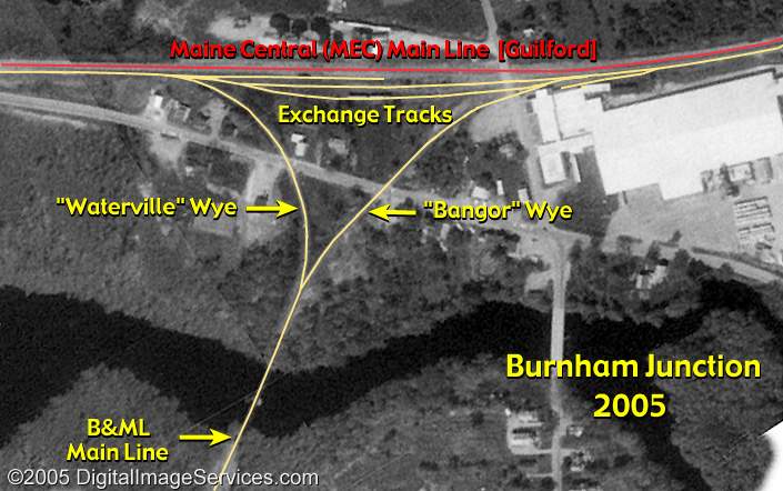 Photo of Annotated USGS Aerial (DOQQ) image of Burnham Junction, ME