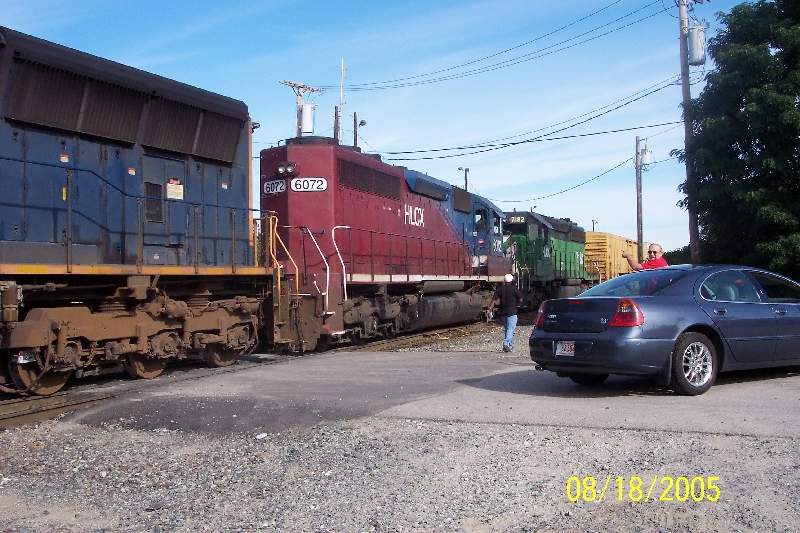 HLCX SD-40s 6072 and 7182 get ready to depart Framingham.: The NERAIL ...