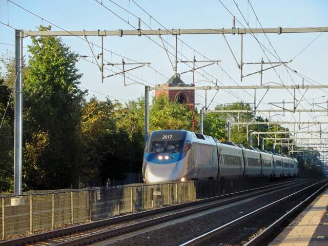 Photo of Westbound Acela Express In Attleboro,Ma.
