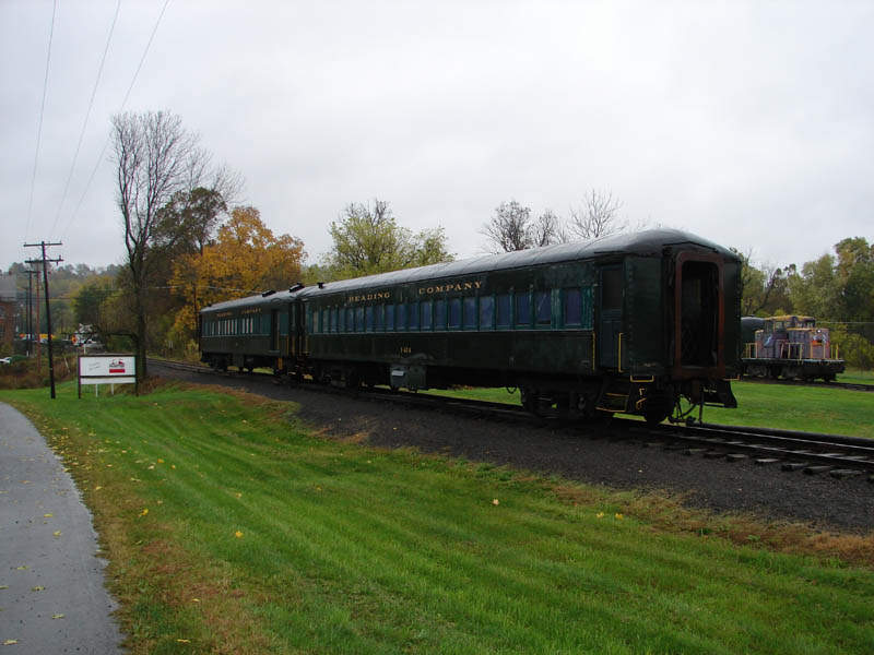 Photo of Reading passenger coaches; Kempton, PA