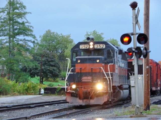 Photo of Eastbound GRS Train on the diamond in Danville Junction,Maine