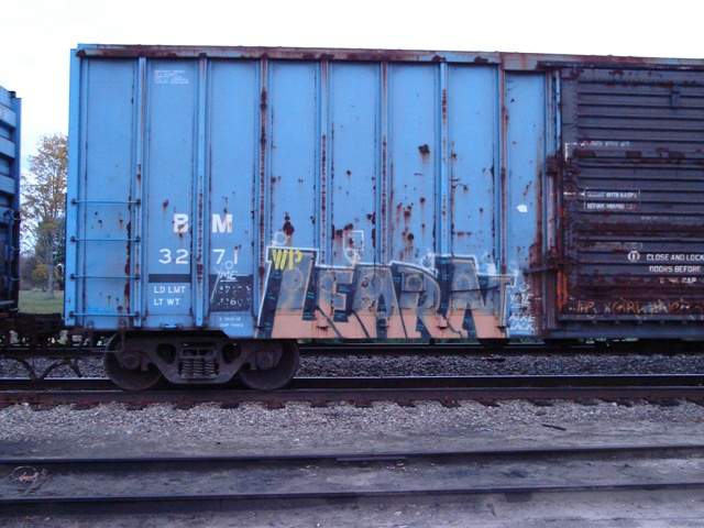 Photo of B&M boxcar stencilled