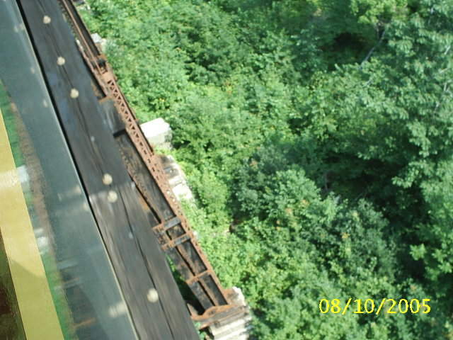 Photo of Looking down into the valley of Frankinstein Trestle