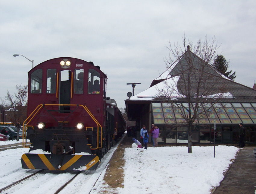 Photo of Santa Fund Train Arrives at Laconia (NH) Station