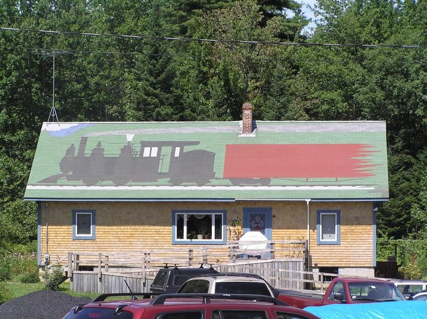 Photo of Roof of house beside Sheepscot station.