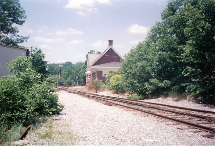 Photo of Wilton,NH yard looking north.