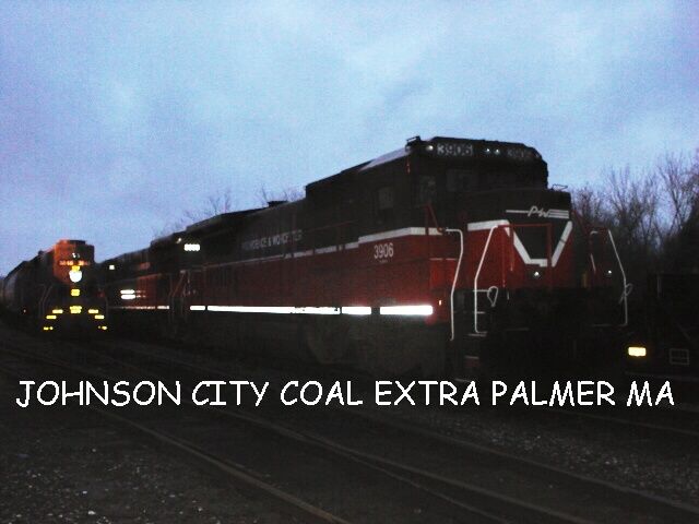 Photo of P&W Johnson City Coal Extra On NECR Palmer Sub.