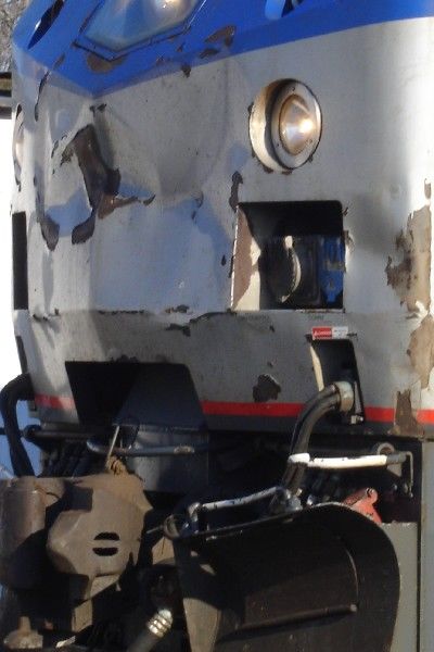Photo of Nose Damage on Amtrak #197