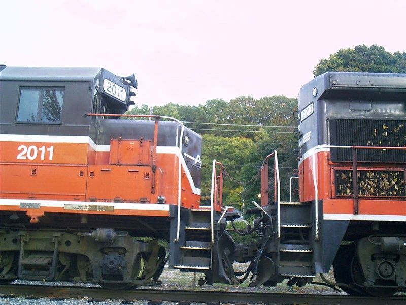 Photo of Providence & Worcester #2011 and #2213 in Putnam, Connecticut.