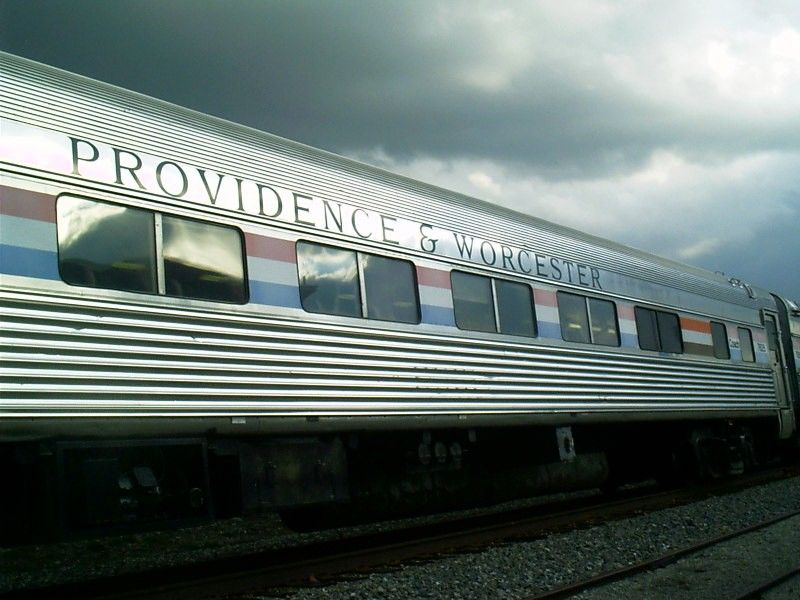 Photo of Providence & Worcester passenger car in Putnam, Connecticut.
