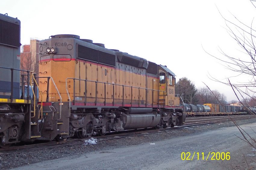 Photo of HLCX SD40-2 6249 in Nevins Yard.