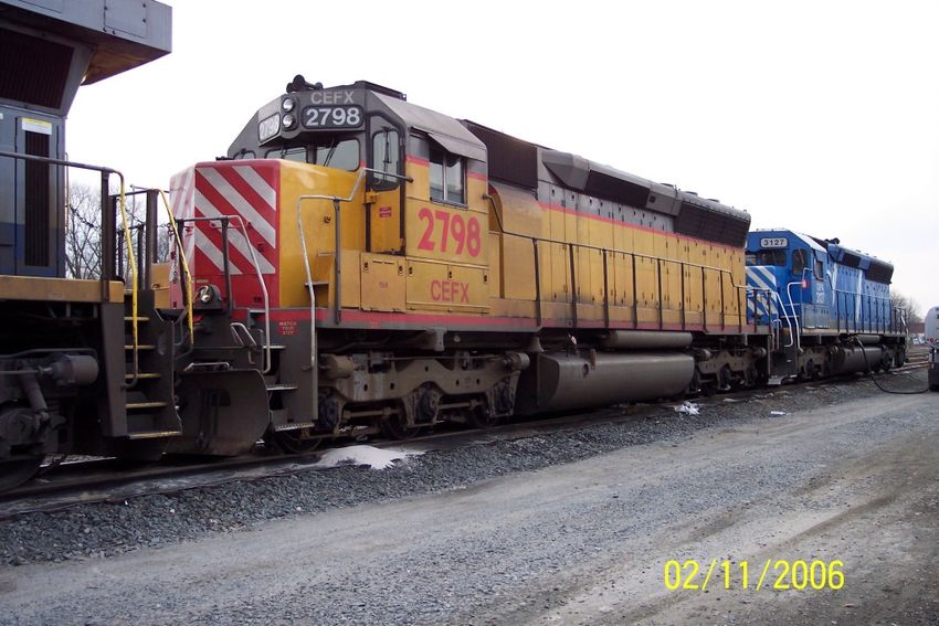 Photo of A closer side shot of CEFX SD40-2 2798 in Nevins Yard.